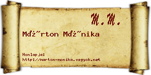 Márton Mónika névjegykártya